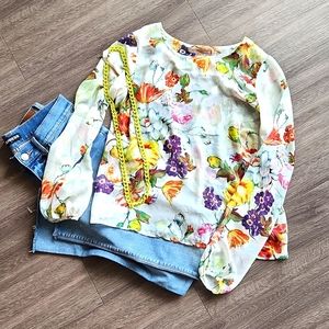 Forever 21 Sheer Floral Top